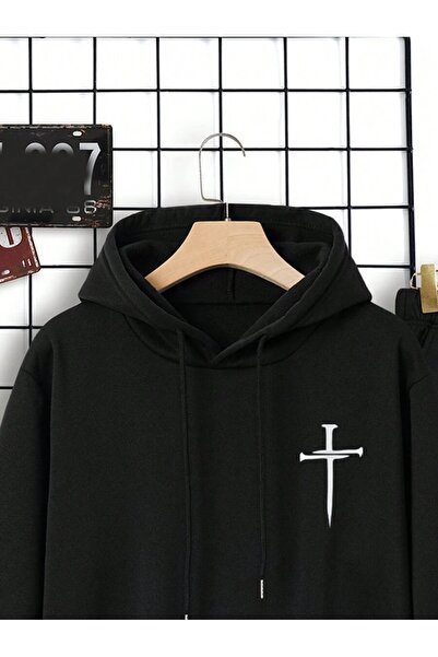 MOONBULL Men's Nail Printed Tracksuit Set