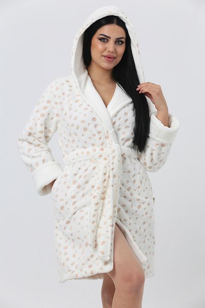 Nuşa Raschel Dotted Soft Peignoir