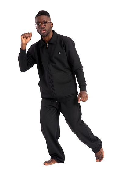 Sport HB_Trend Ανδρικό Σετ Φούτερ Winter Fleece Εσωτερικά Βαμβακερή φόρμα καπνιστή άνετη ΒΑΜΒΑΚΙ