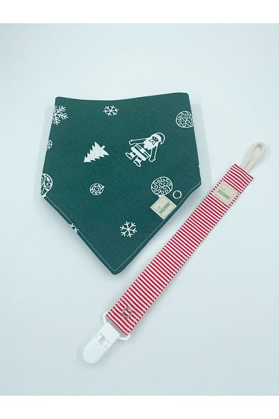 Le Petite Histoire New Year's Concept Washable Pacifier Holder and Baby Scarf