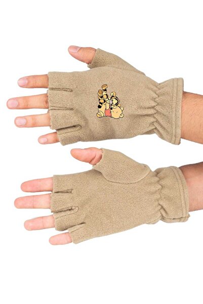 herotasarım Mănuși din lână polară Winnie The Pooh - Design decupat BLL4541