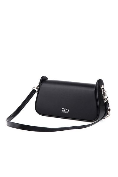 ÇÇS حقيبة كتف نسائية سوداء من Ccs London 17136