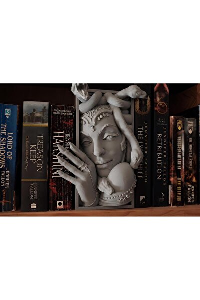BCOVERART Medusa Antik Book Nook Kitap Köşesi Özel Tasarım Kitap Tutucu
