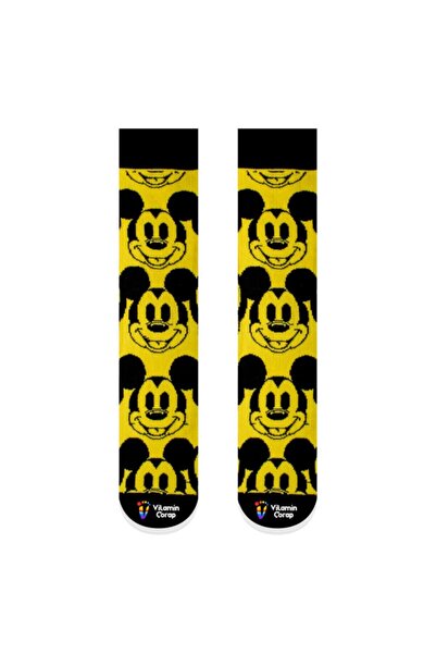 Limmon Store Mickey Mouse Yellow Colored Socks