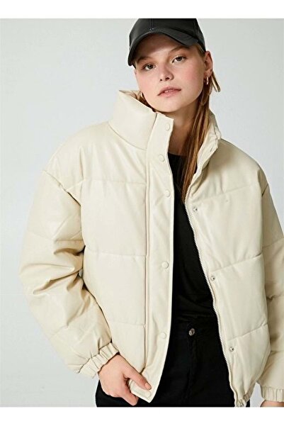 Koton Women's Clothing Coat 4wak20056ew Cream