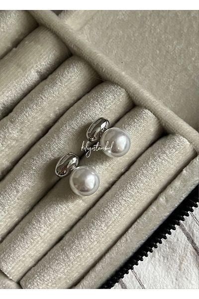 KİLİGİSTANBUL ELEGANT PEARL EARRINGS 1.50 CM