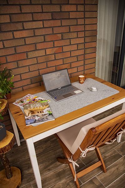garaccu Space Patterned Desk Organizer and Gaming Mouse Pad, Desktop Organizer Matte Gray 50x100 Cm