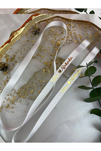 Rima Tasarım Isimli Yüzük Kurdelesi Damat Kahvesi Peçete Hediyeli