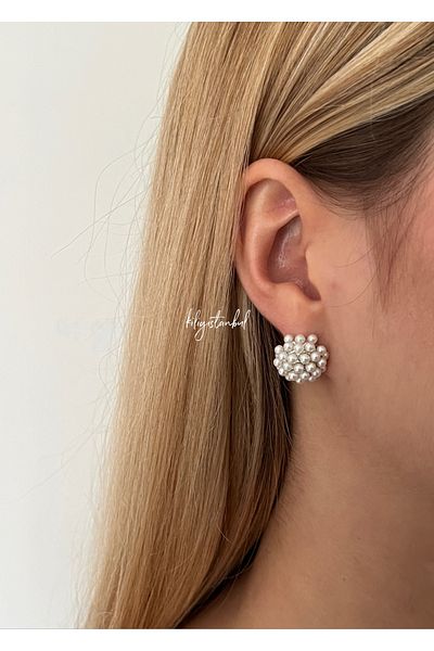 KİLİGİSTANBUL PEAR BALL EARRINGS 3.50 CM