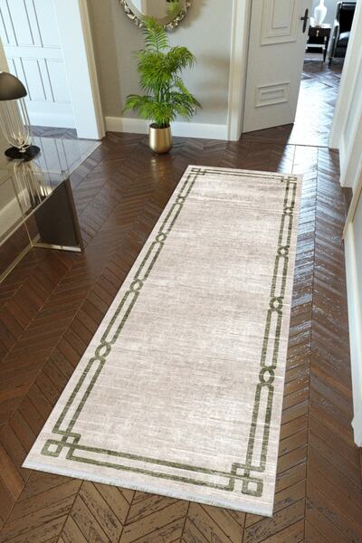 10 Post Online Covor subțire verde gri digital cu imprimeu cu bază anti-alunecare - poate fi tăiat și spălat