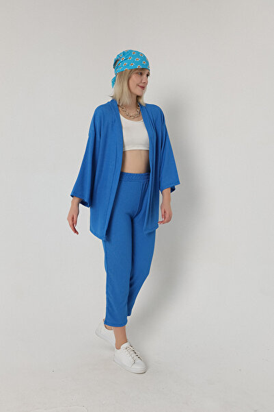 SEVENLINE WOMEN'S KIMONO BÜRÜMCÜK TOP AND BOTTOM SET