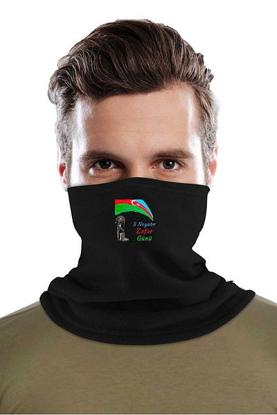 herotasarım Σετ γάντια Victory Day Azerbaijan Beanie - Κολάρα λαιμού bll4594