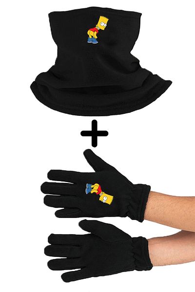herotasarım Set de mănuși cu guler Simpson - BLL4868