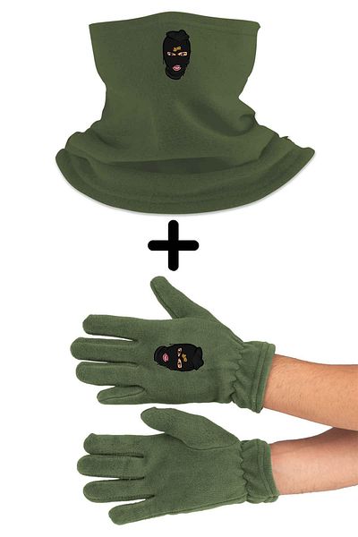 herotasarım Rap Neck Collar - Σετ γάντια Beanie bll4676