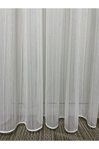 Cortibo Striped Steel Tulle Curtain (No Pleats)