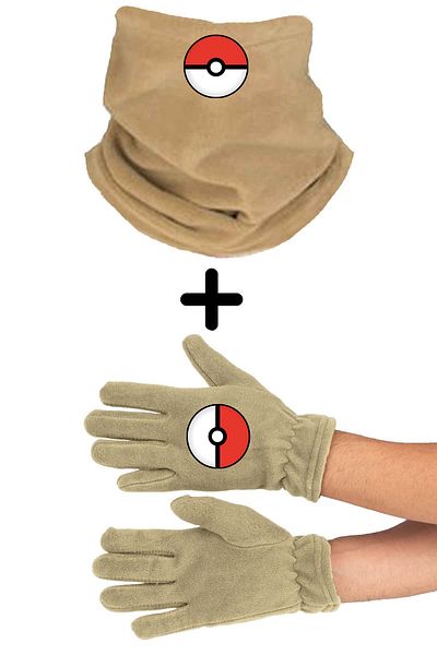 herotasarım Σετ Poke Ball και Neck Collar Beanie Gloves - bll4988