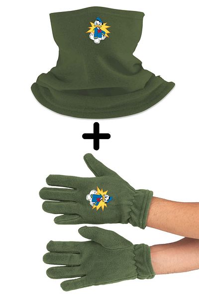 herotasarım Donald Duck Donald Duck Neck Collar Beanie Gloves Set - Bll4770