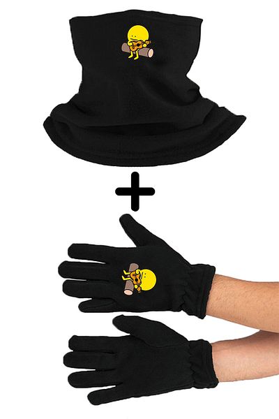 herotasarım Guitar Beanie Gloves Set - Neck Collar bll4507