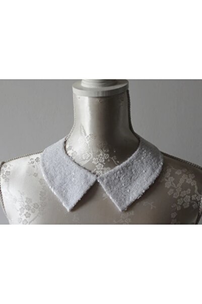 es moda shop Alin pul payetli çıkarılabilir yaka beyaz