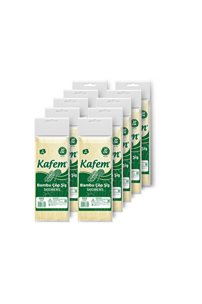 KAFEM Bambu Çöp Şiş 20 cm 3 mm 100 Lü X 10 Paket