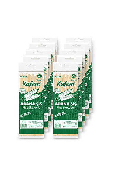 KAFEM Adana Çöp Şiş Ekstra 35 cm 25 Li X 10 Paket