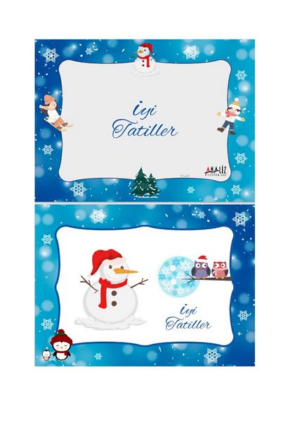 Analiz Yayınları 20-Piece CARD COVER SNOW VACATION