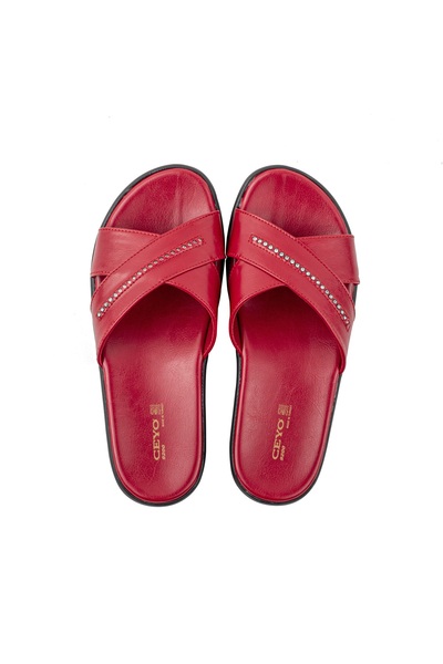 Ceyo 9200-16 Ortopedik Taşlı Kadın Terlik