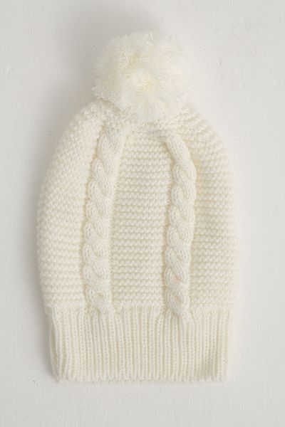 Little Jom Pompom Knitwear Baby Hat, Knitwear Baby Beanie, Single Pompom, Cotton (0-18 Months)