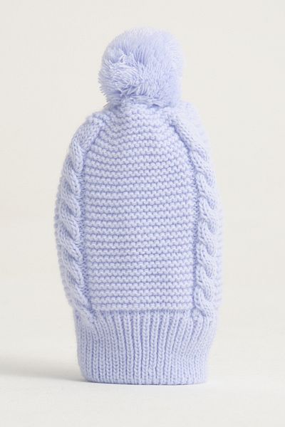 Little Jom Pompom Knitwear Baby Hat, Knitwear Baby Beanie, Single Pompom, Cotton (0-18 Months)