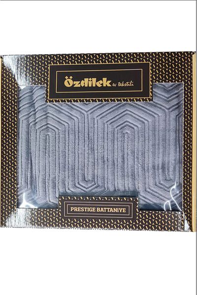 Özdilek Prestige Dark Gray Double Box Blanket 220 X 240