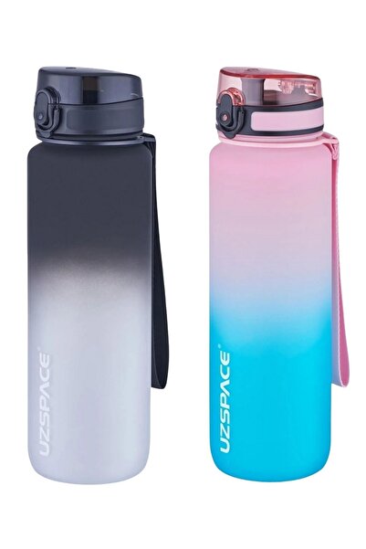 Uzspace (SET OF 2) Uzspace 1000ml Double Color New Collection Soft Touch Trit...