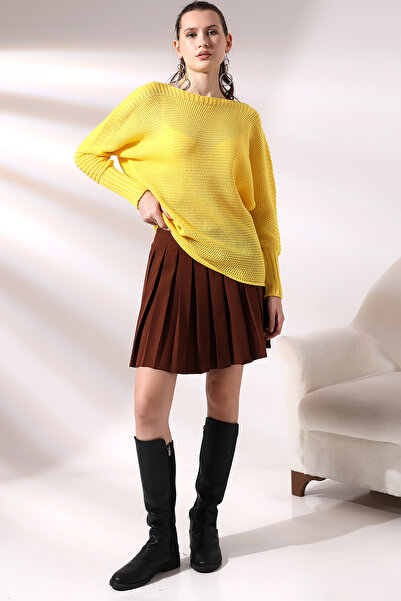Devinka Kadın Sarı Triko Kazak