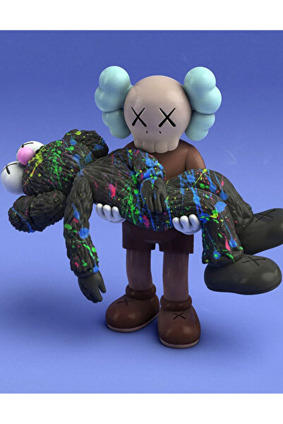 TuransoyCraft Kaws Boyalı Figür Kaws BFF Boyalı Figür Büyük Boy 20CM