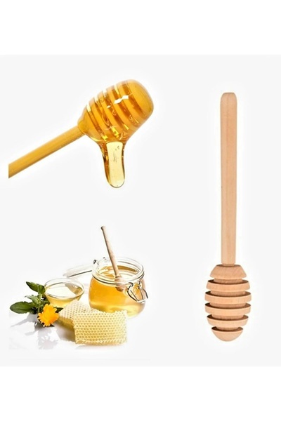 Mugi Store 2Pcs Natural Wooden Honey Spoon Jam Spoon