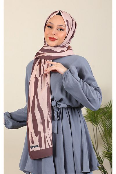 hijabchi Σειρά Zebra με μοτίβο εισαγόμενο μεταξωτό σάλι Medina - Νέες συλλογές |   Καφές με γάλα