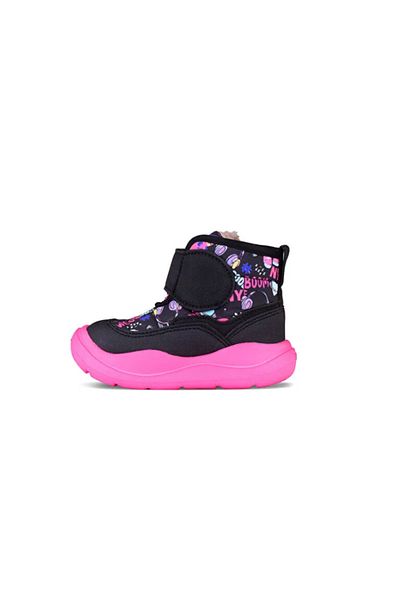 Vicco SANTO BOOTIES PHYLON CARBOT ΜΑΥΡΟ-ΦΟΥΣΙΑ ΚΟΡΙΤΣΙΑ