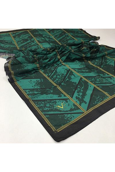19V69 ITALIA Model Geometric Seria Lino cu Umeraș șal și Set Cadou 90x200 Cm
