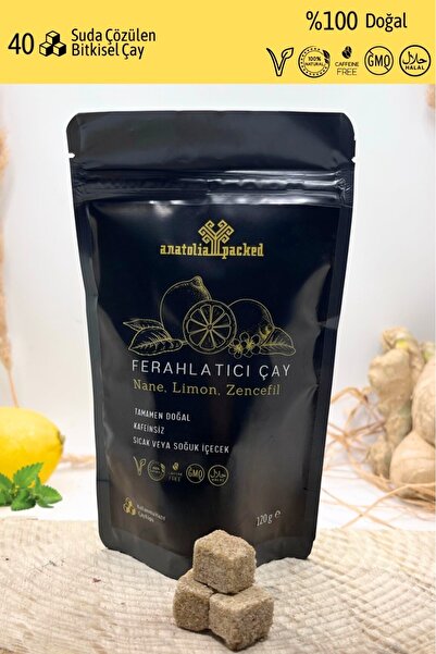 Anatolia Packed Ferahlatıcı Nane Limon Zencefil - Suda Eriyen Çay Küpleri