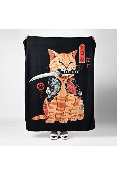 The Lucid Lab Catana - Κουβέρτα Polar Tv με σχέδιο γάτας