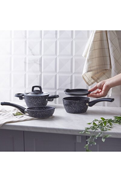 Karaca Bio Granit Blue Stone Mini 5 Parça Tencere Seti