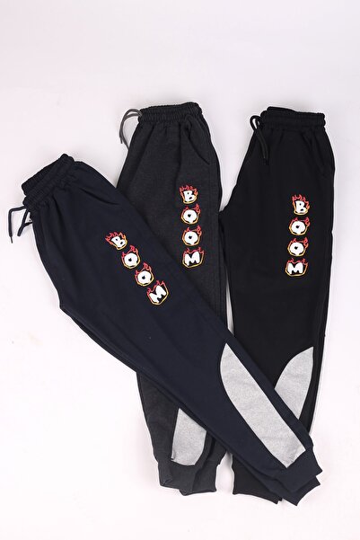 çiko kids Set de 3 pantaloni de trening pentru băieți cu 2 frânghii cu imprim...