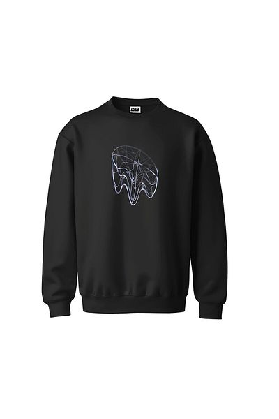 NoiCasuale Shapes Shapes Design Digital Printed 3 Thread Raster Hoodless Sweatshirt