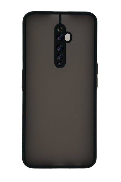 Merwish Oppo Reno 2Z Uyumlu Kamera Korumalı Hux Tpu Transparan Kılıf Kapak Siyah