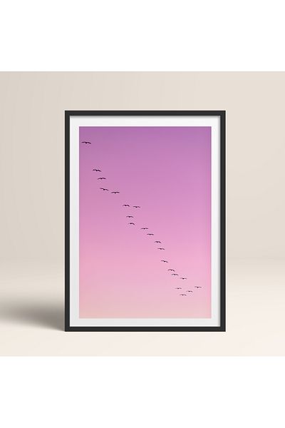 HOMEPACK Set de două pictură înrămată Flamingo Poster Pictură Double14