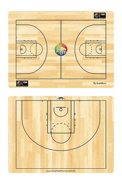 Hoops Basketball Fiba Tactical Board (29X21CM)