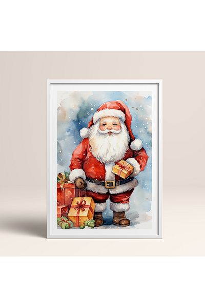HOMEPACK Διπλό σετ Πίνακας με κορνίζα Santa Claus Christmas Series Αφίσα Διπλός Πίνακας17