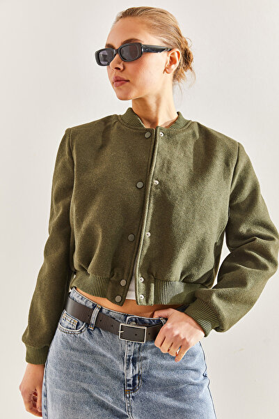 Bianco Lucci Women's Stamp Bomber Jacket