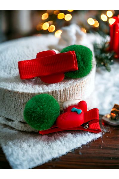minibuki New Year's Themed Pompom Double Collet Buckle 4cm