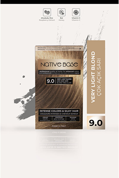 Native Base Saç Boyası 9.0 Çok Açık Sarı