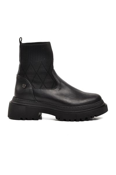 Pierre Cardin PC-52561 Black Women's Chelsea Boots with Fleece Inside
